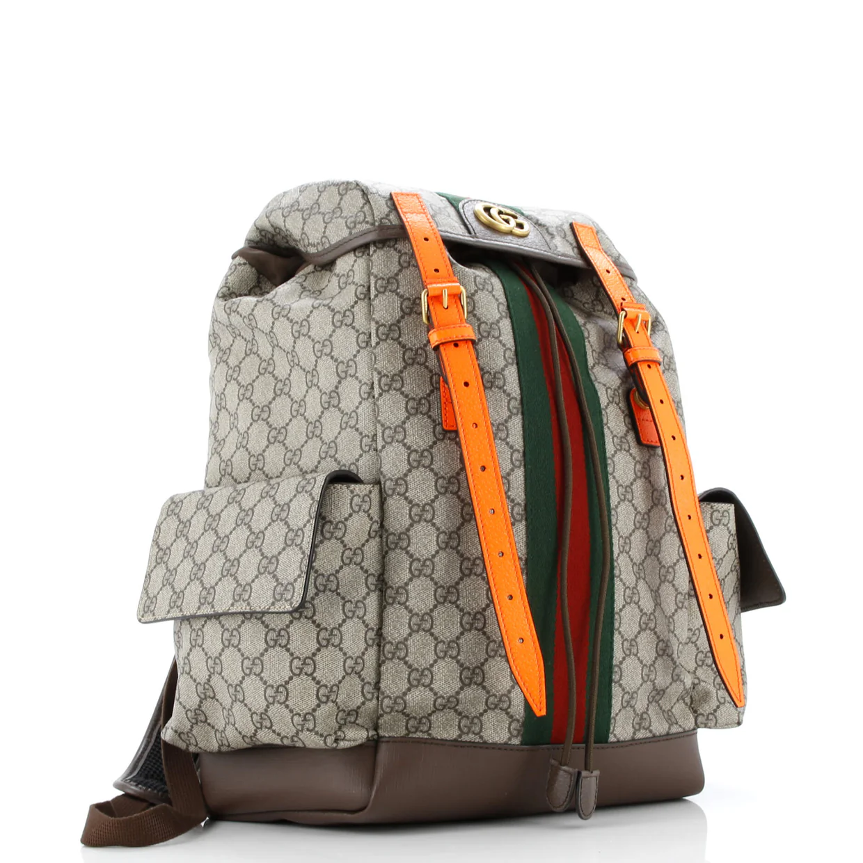 Ophidia Flap Backpack GG Coated Canvas Medium - Deep Luxury