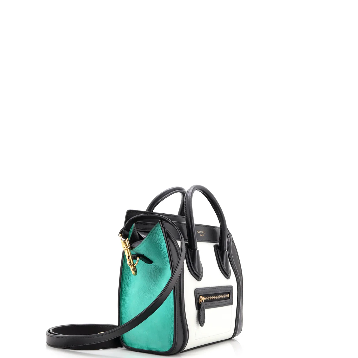 Tricolor Luggage Bag Leather Nano - Deep Luxury