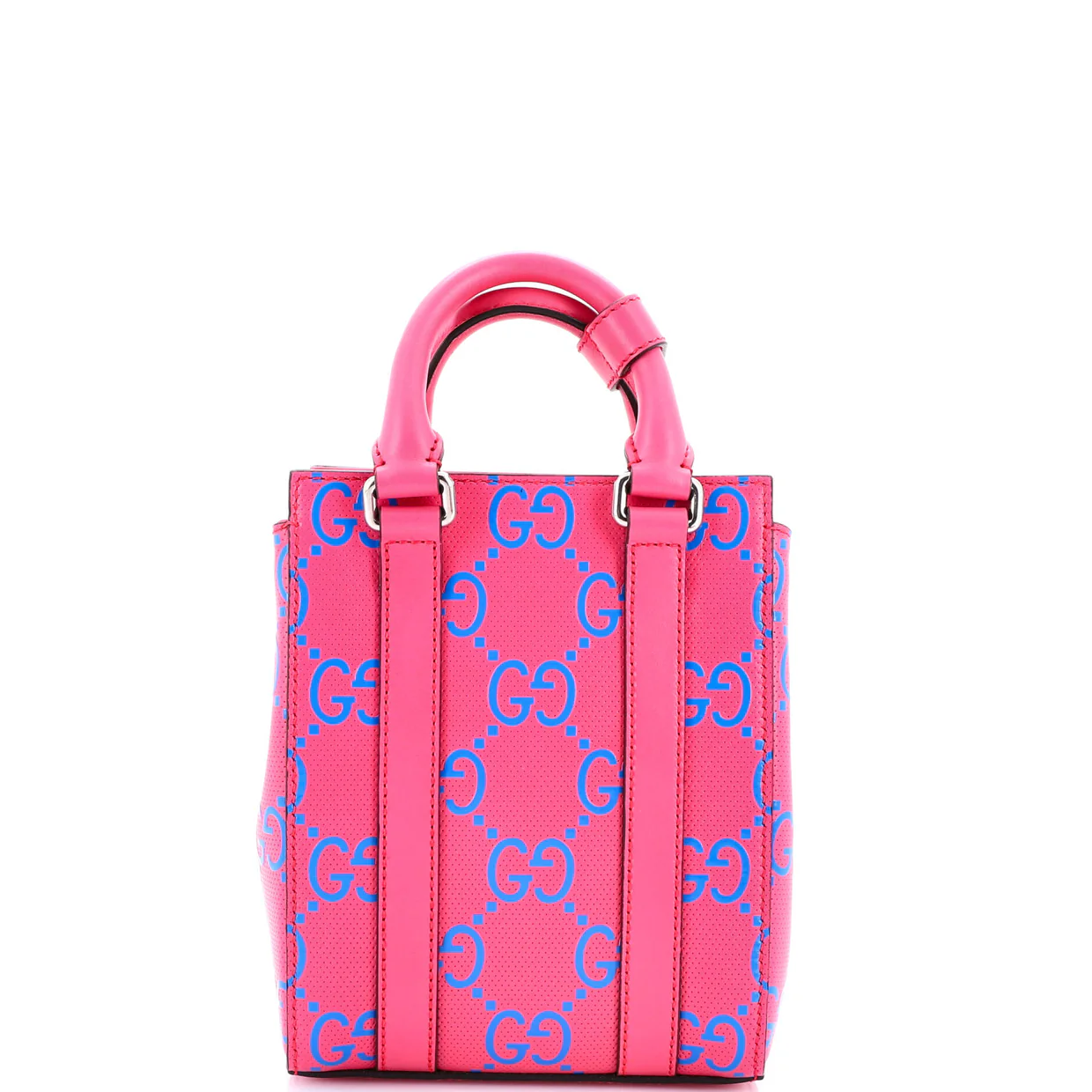 Convertible Open Tote GG Embossed Perforated Leather Mini - Deep Luxury