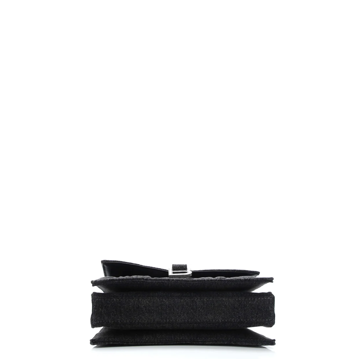 Crush Chain Flap Bag Quilted Denim Small - Deep Luxury