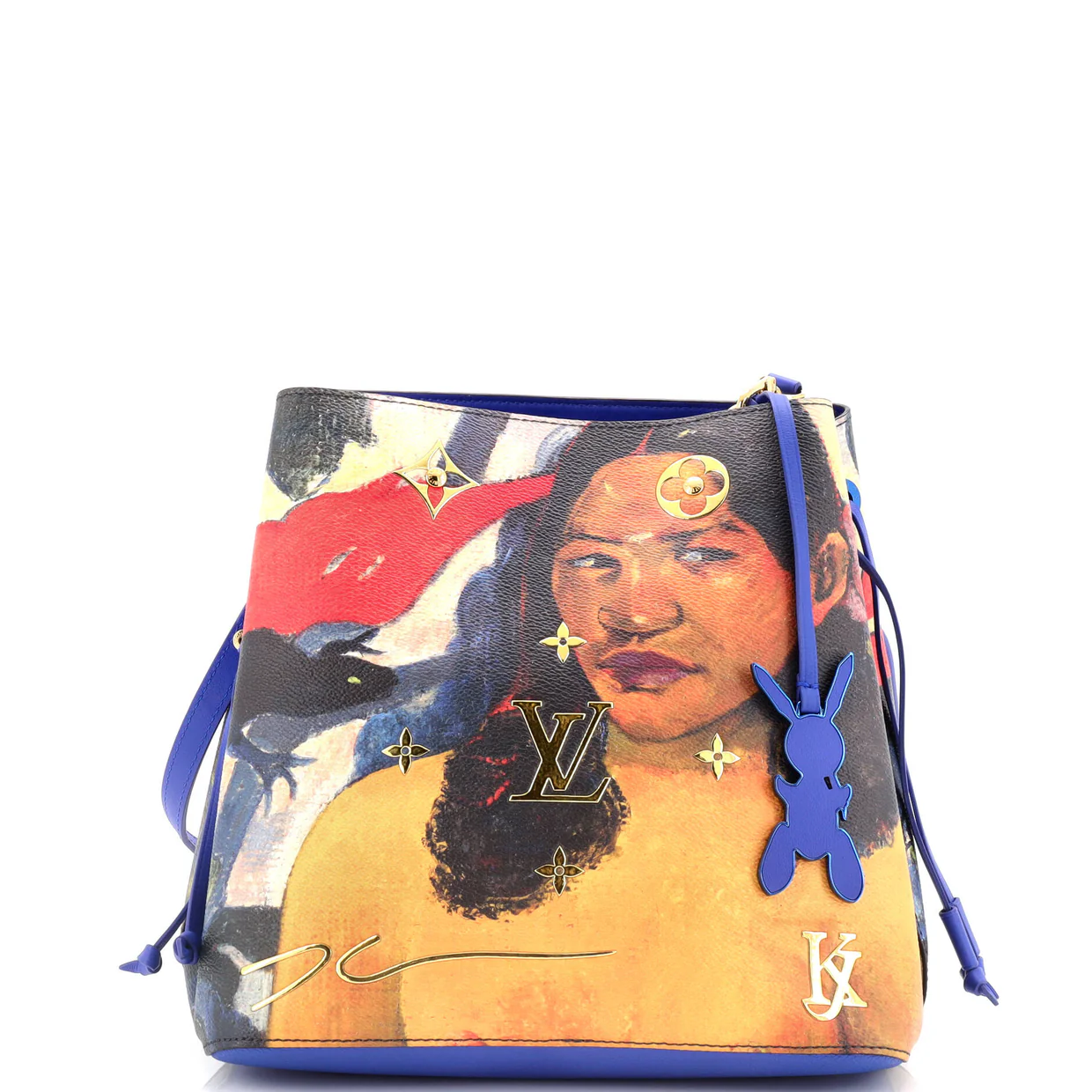 NeoNoe Handbag Limited Edition Jeff Koons Gauguin Print Canvas - Deep Luxury