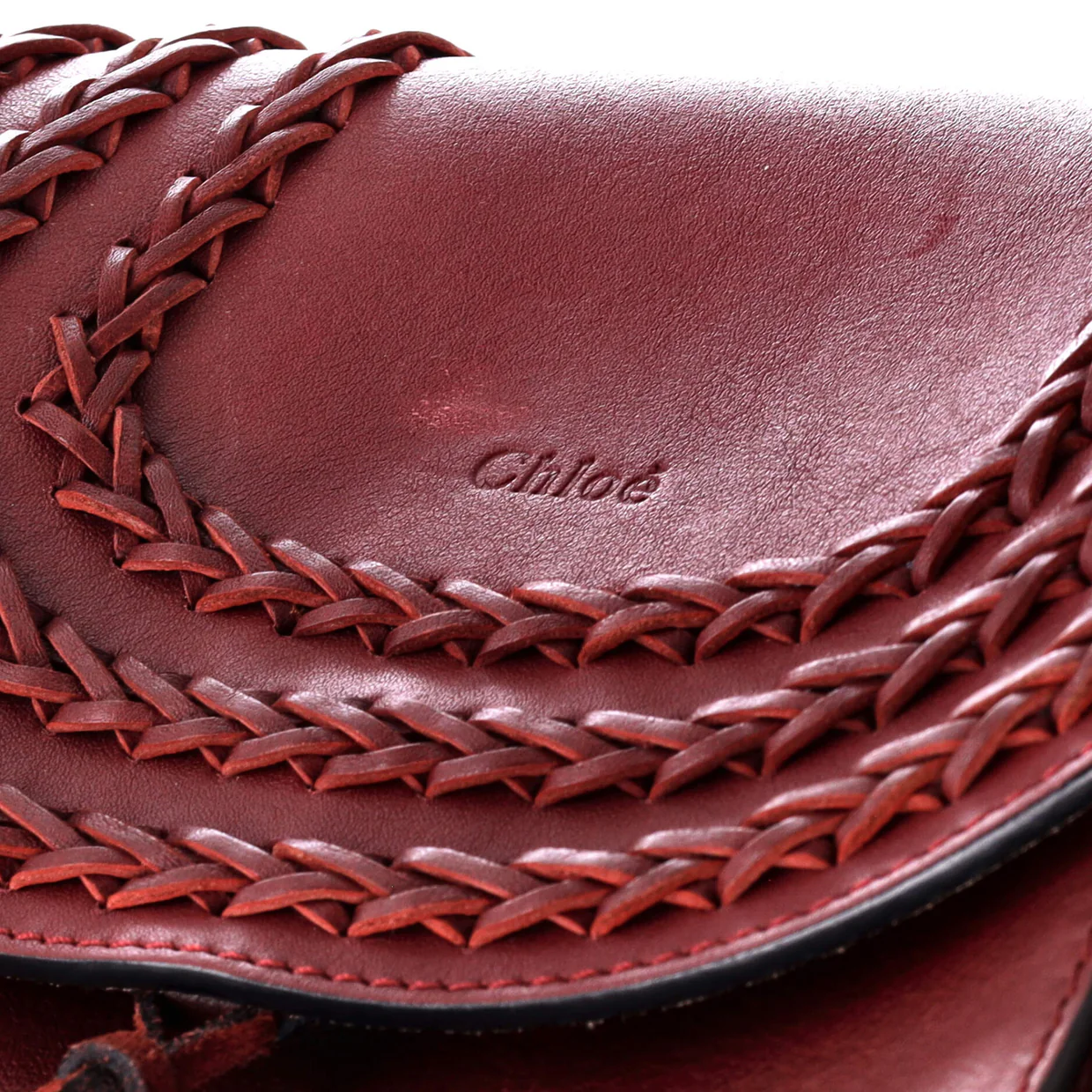 Hudson Handbag Whipstitch Leather Small - Deep Luxury