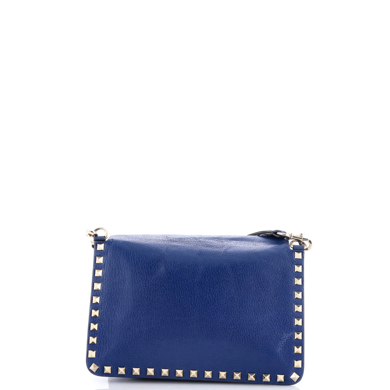Rockstud Front Handle Flap Bag Leather Small - Deep Luxury