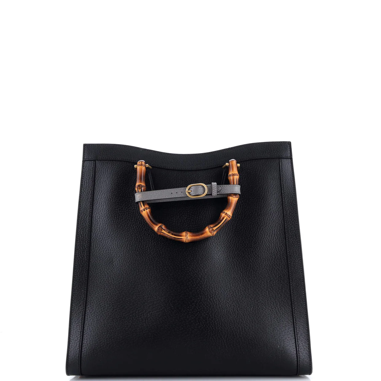 Diana NM Bamboo Handle Tote Leather Large - Deep Luxury