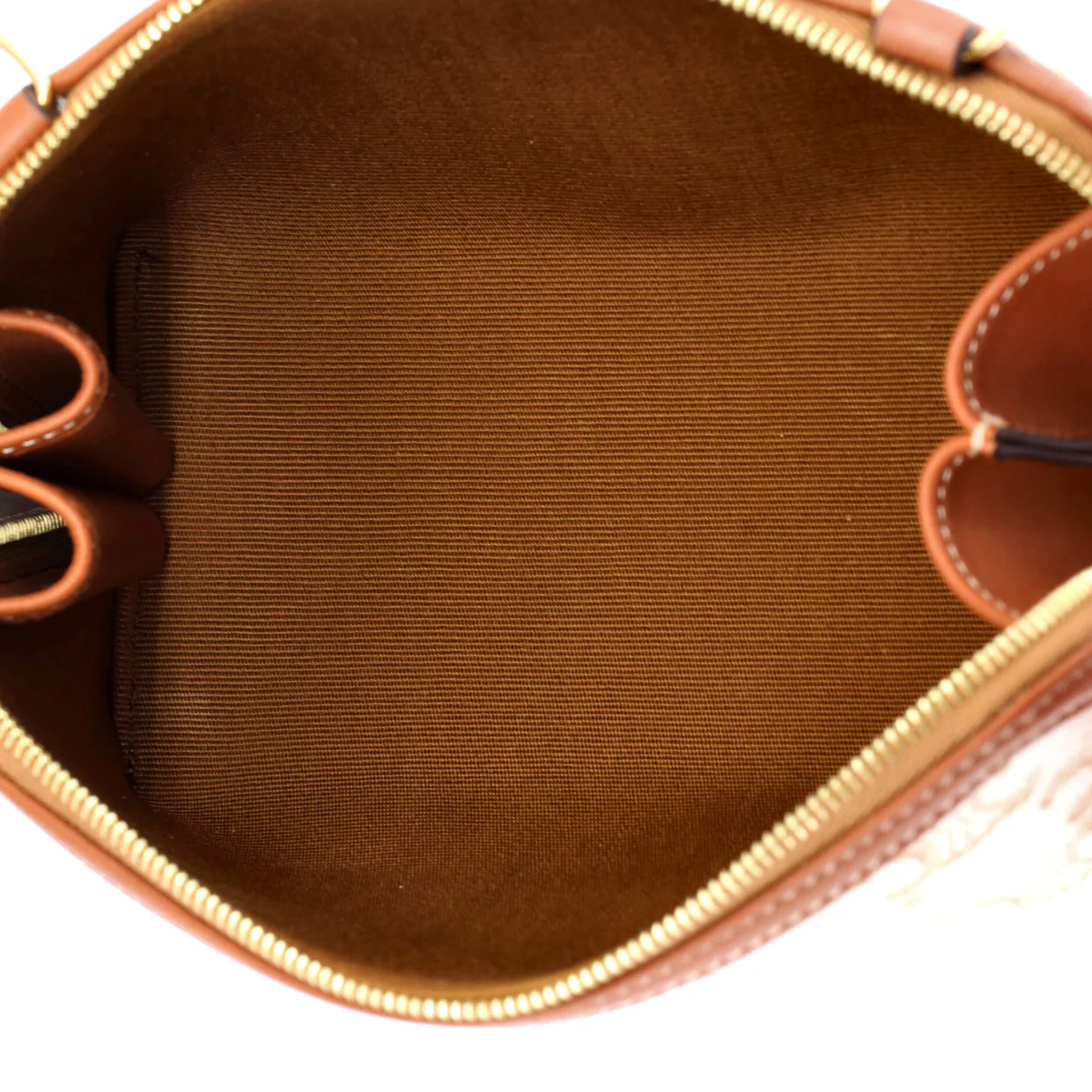 Zip Around Chain Clutch Triomphe Coated Canvas - Deep Luxury