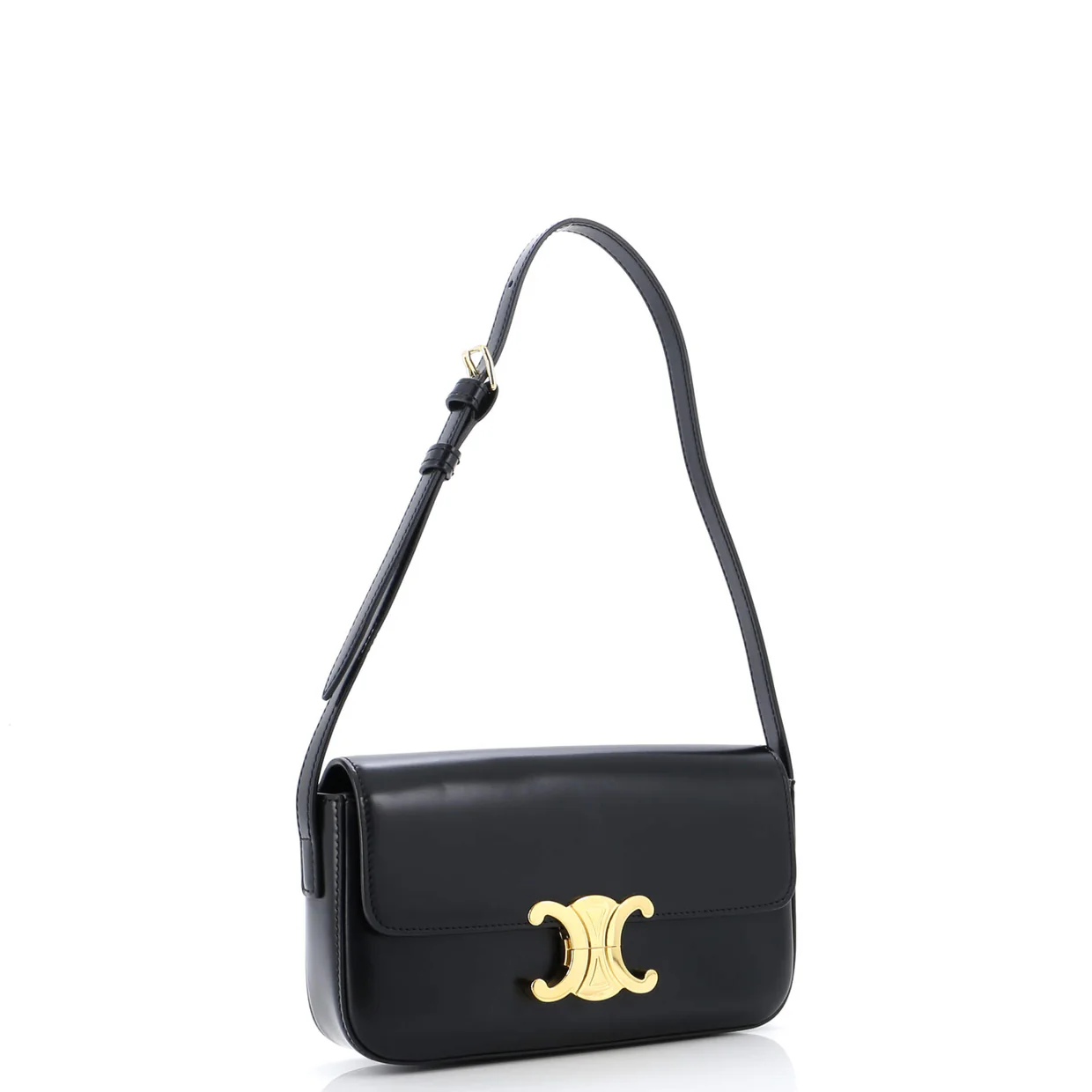 Triomphe East-West Shoulder Bag Smooth Calfskin - Deep Luxury
