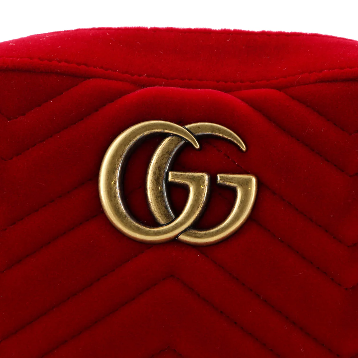 GG Marmont Shoulder Bag Matelasse Velvet Small - Deep Luxury
