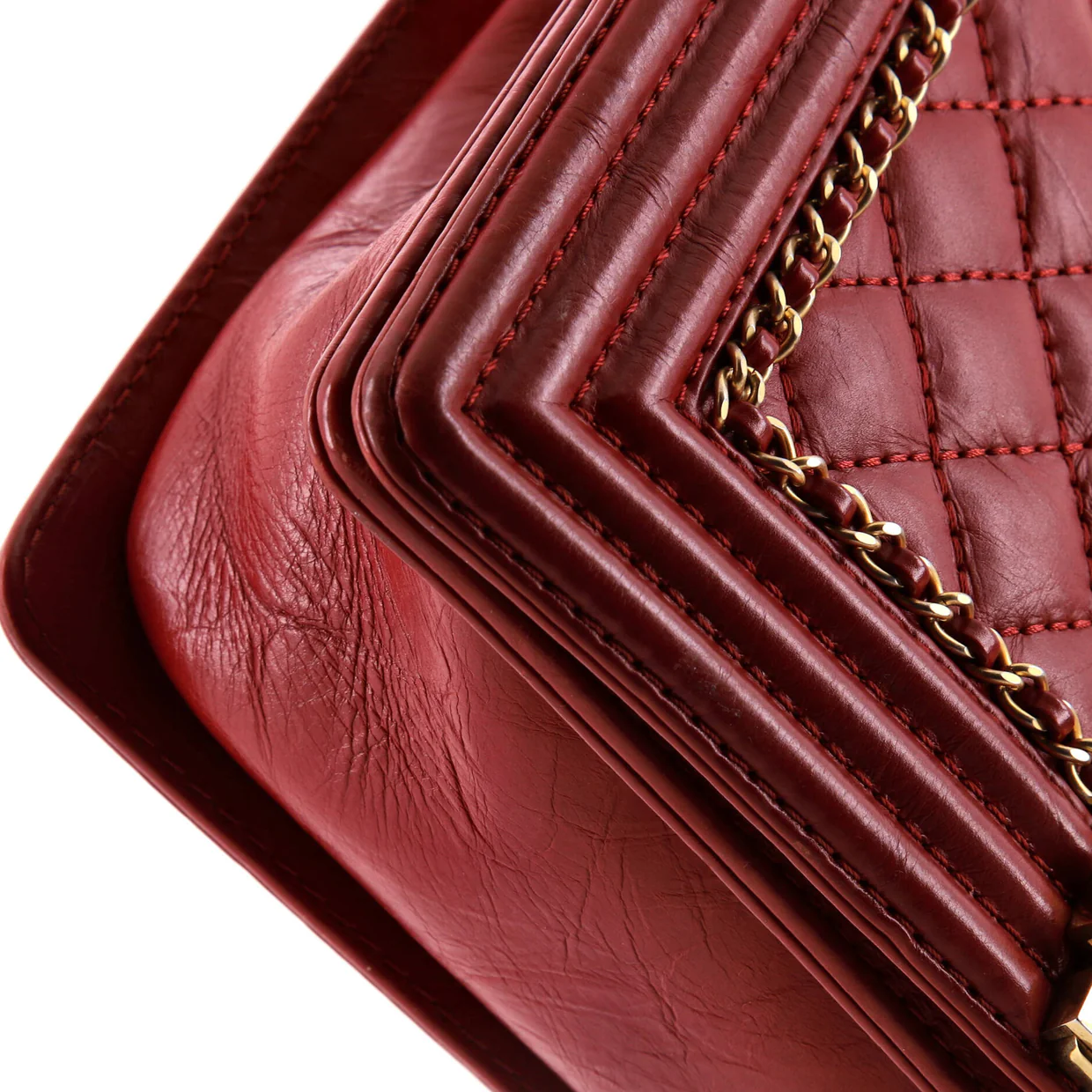 Jacket Boy Flap Bag Quilted Aged Calfskin Old Medium - Deep Luxury