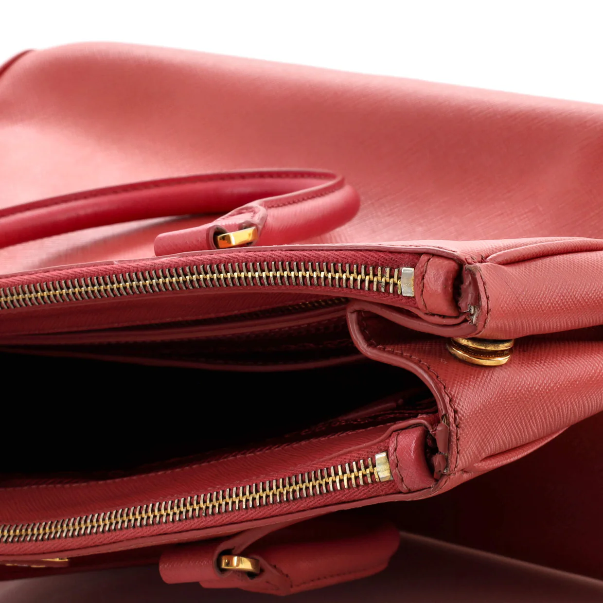 Galleria Double Zip Tote Saffiano Leather Medium - Deep Luxury