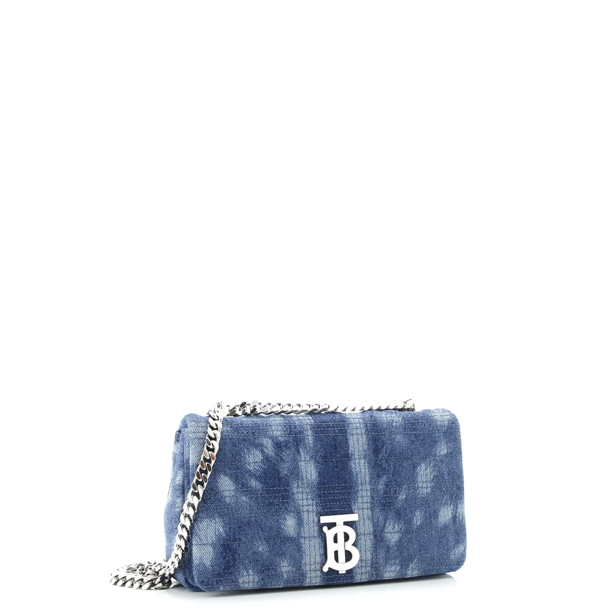 Lola Shoulder Bag Quilted Printed Denim Small - Deep Luxury