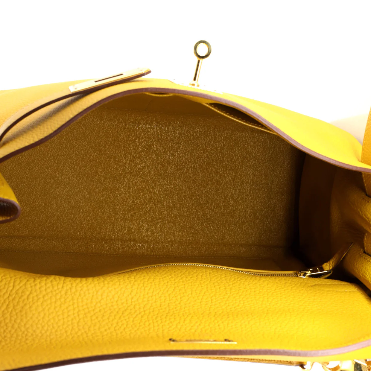 Kelly Handbag Jaune Ambre Togo with Gold Hardware 32 - Deep Luxury