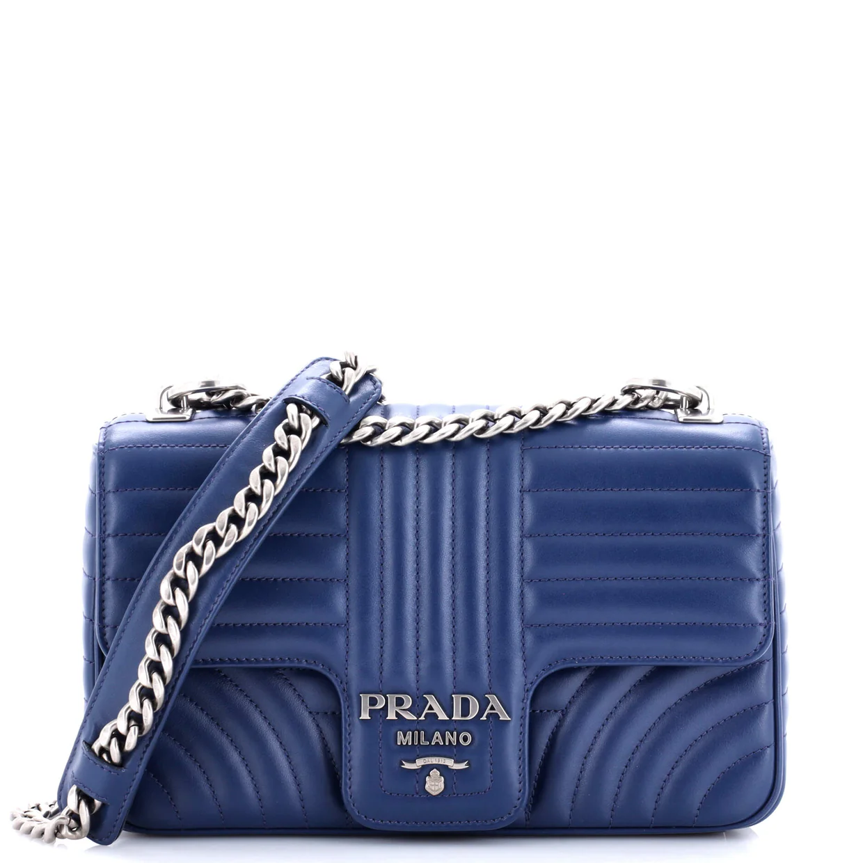 Chain Flap Shoulder Bag Diagramme Quilted Leather Medium - Deep Luxury