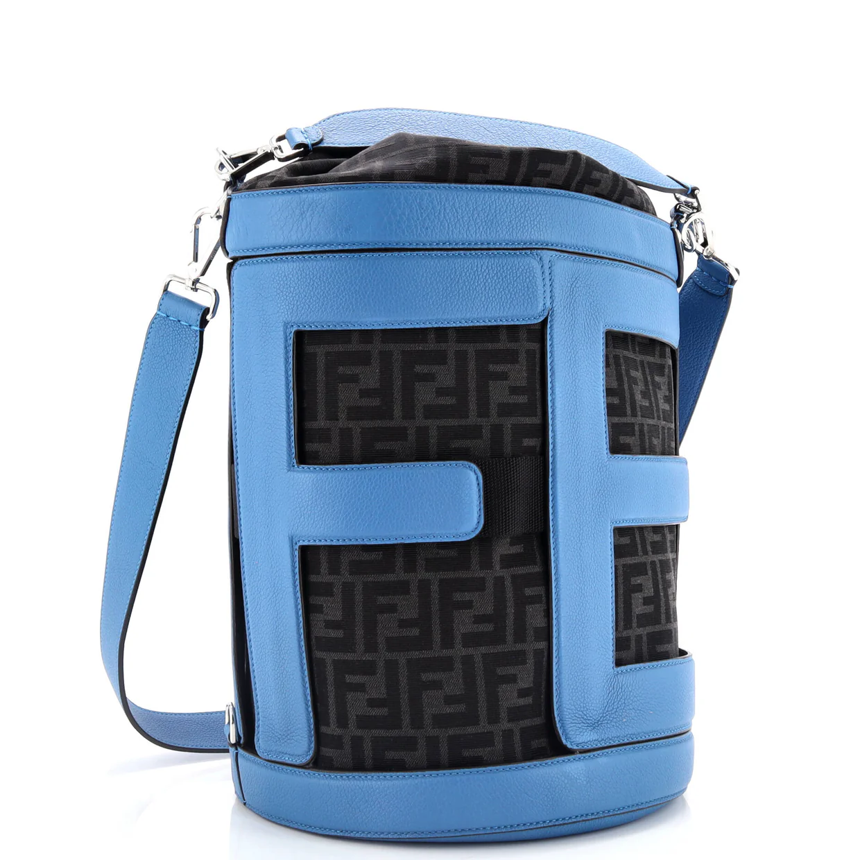 Step Out Bucket Bag Leather and Zucca Canvas Large - Deep Luxury