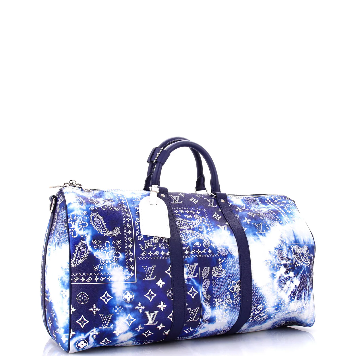 Keepall Bandouliere Bag Limited Edition Monogram Bandana Leather 50 - Deep Luxury