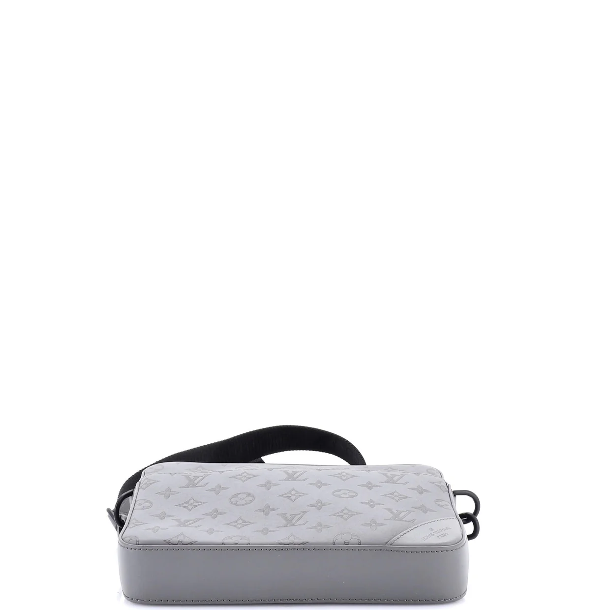 Duo Messenger Bag Monogram Shadow Leather - Deep Luxury