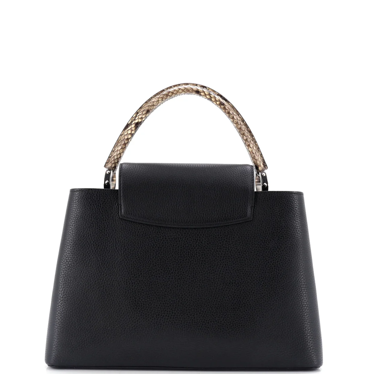 Capucines Bag Leather with Python MM - Deep Luxury