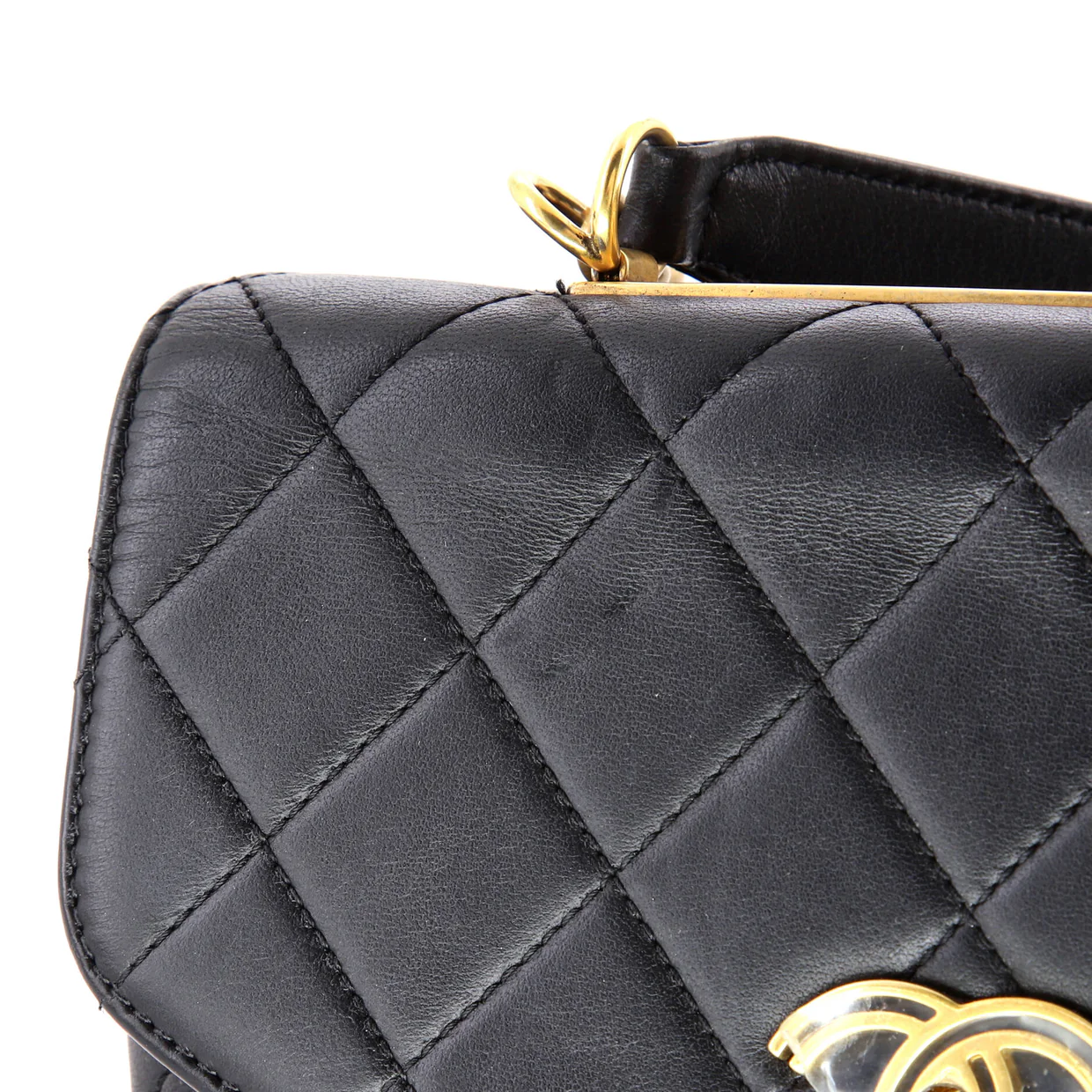 Trendy Spirit Top Handle Bag Quilted Lambskin Medium - Deep Luxury