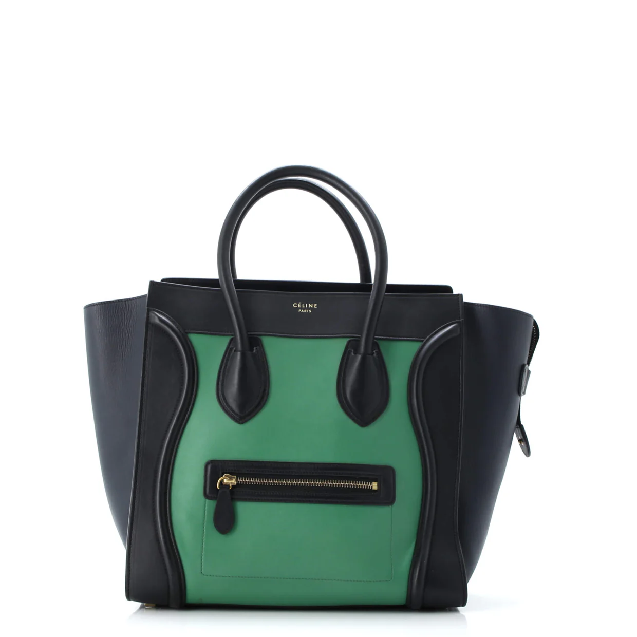 Tricolor Luggage Bag Leather Mini - Deep Luxury