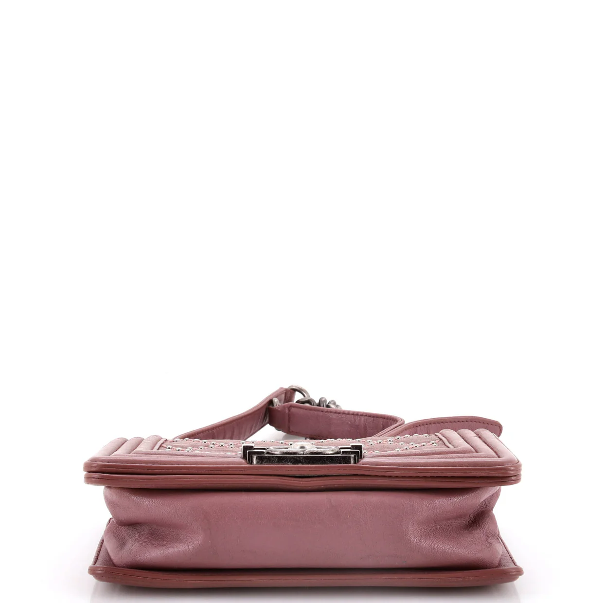 Boy Flap Bag Studded Quilted Distressed Calfskin Small - Deep Luxury