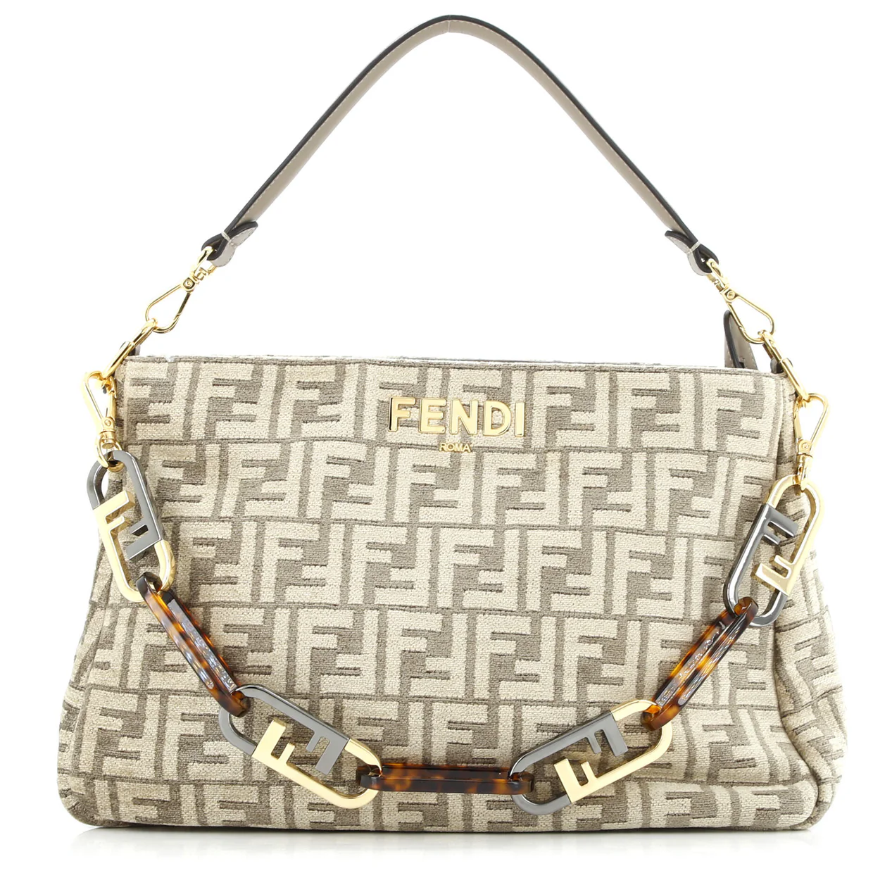 O'Lock Zip Shoulder Bag Zucca Chenille - Deep Luxury