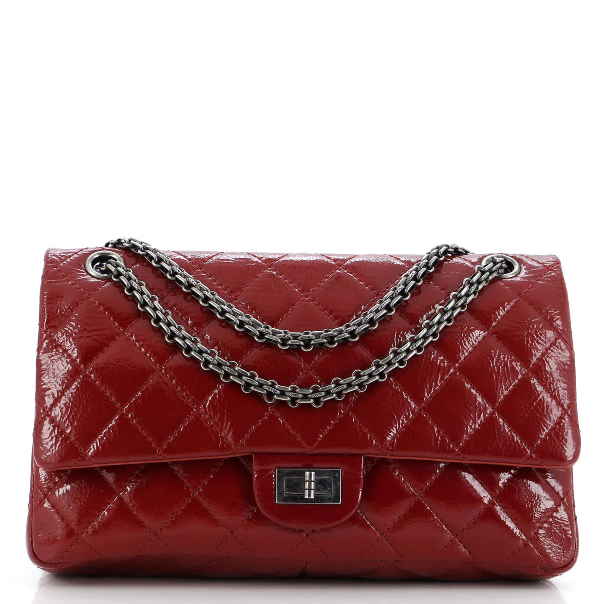 Reissue 2.55 Flap Bag Quilted Crinkled Patent 226 - Deep Luxury