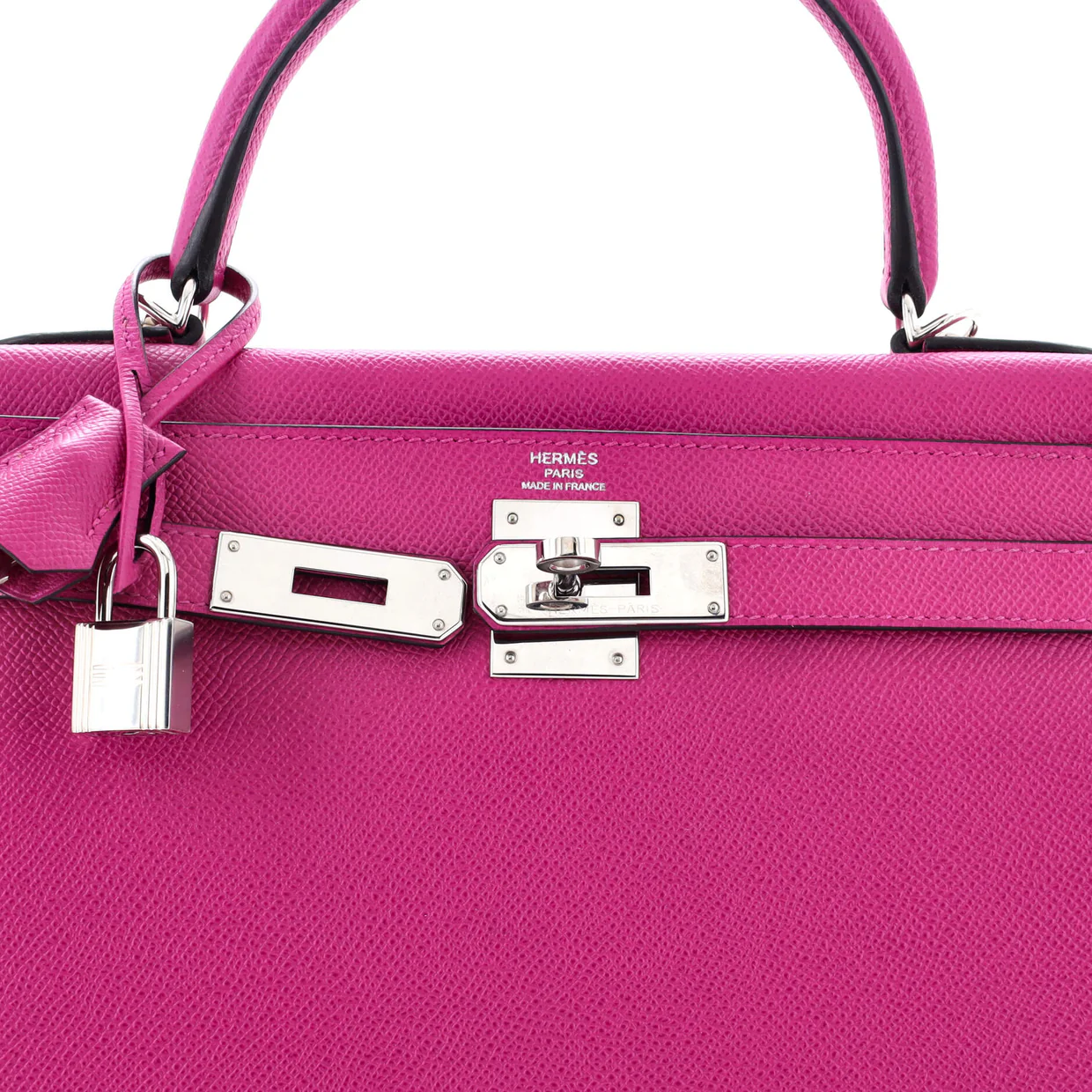 Kelly Handbag Rose Pourpre Epsom with Palladium Hardware 28 - Deep Luxury