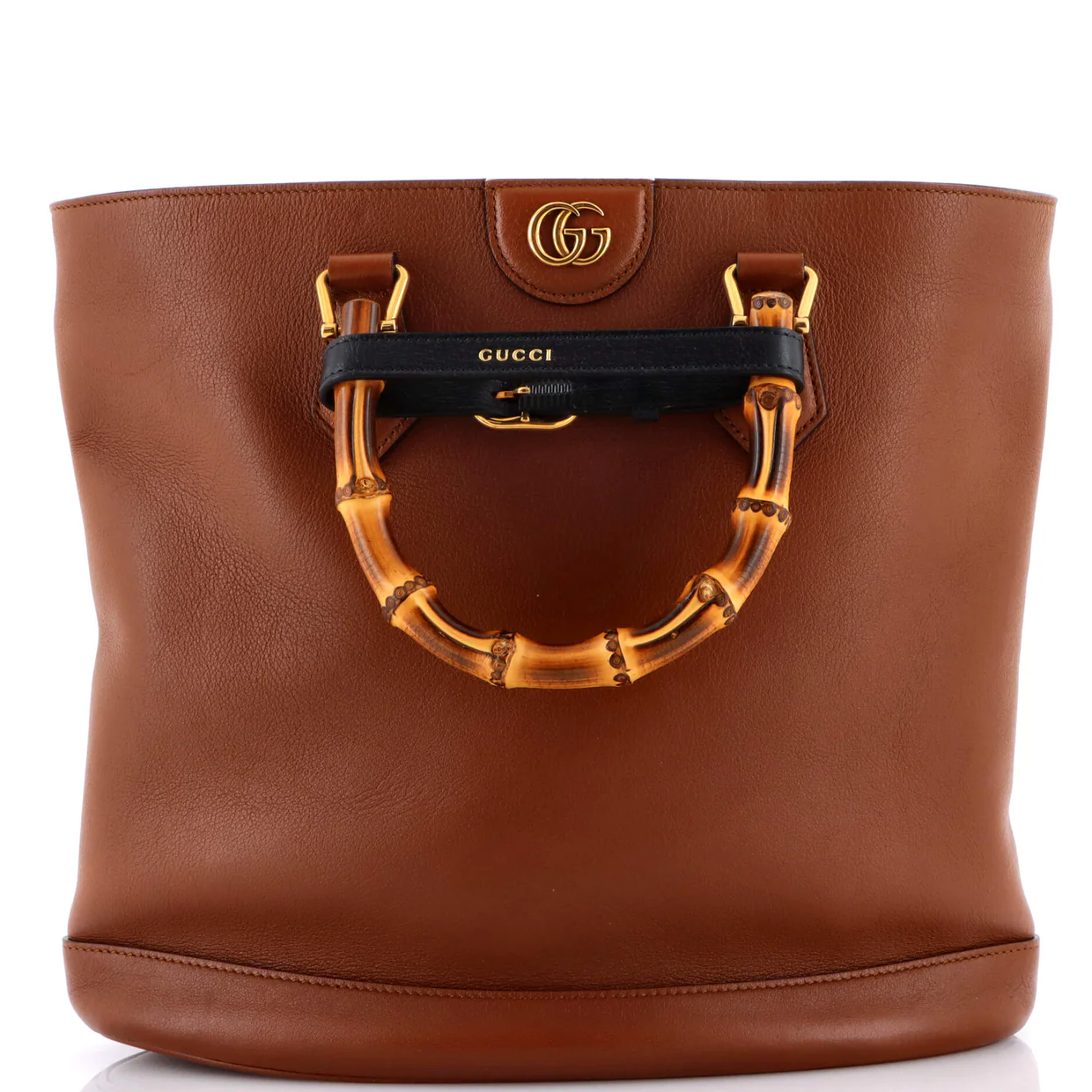 Diana Convertible Bucket Bag Leather Medium - Deep Luxury