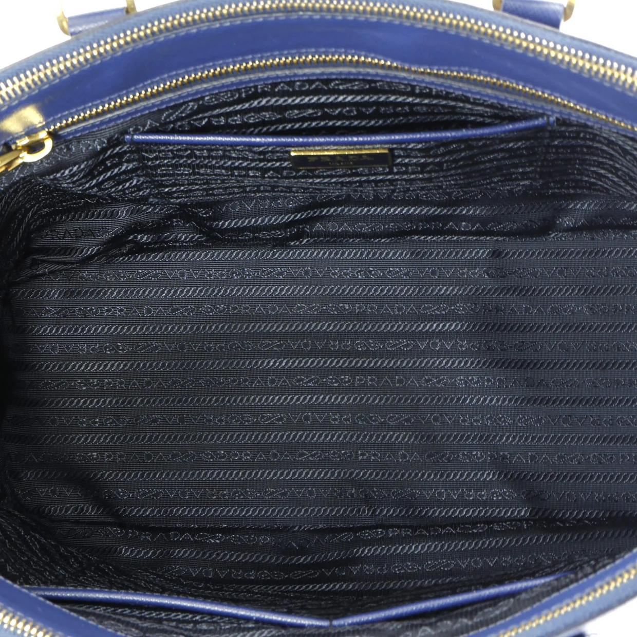 Double Zip Lux Tote Saffiano Leather Large - Deep Luxury