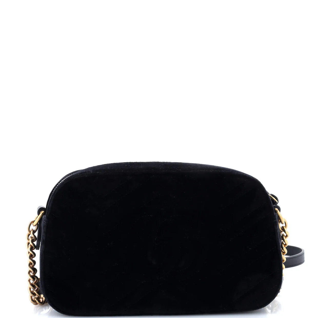 GG Marmont Camera Bag Embroidered Matelasse Velvet Small - Deep Luxury