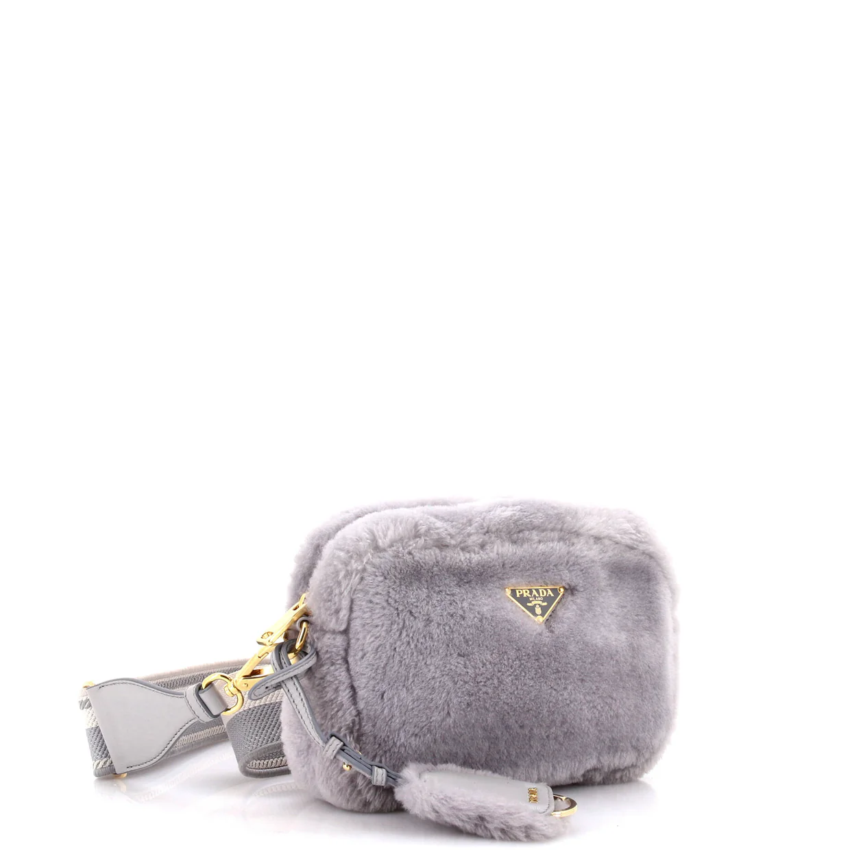 Flou Camera Crossbody Bag Shearling Small - Deep Luxury