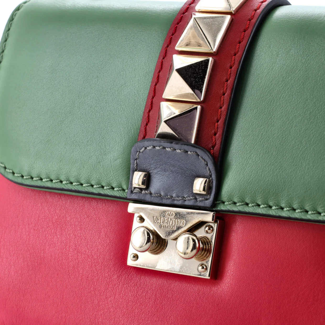 Glam Lock Shoulder Bag Leather Small - Deep Luxury
