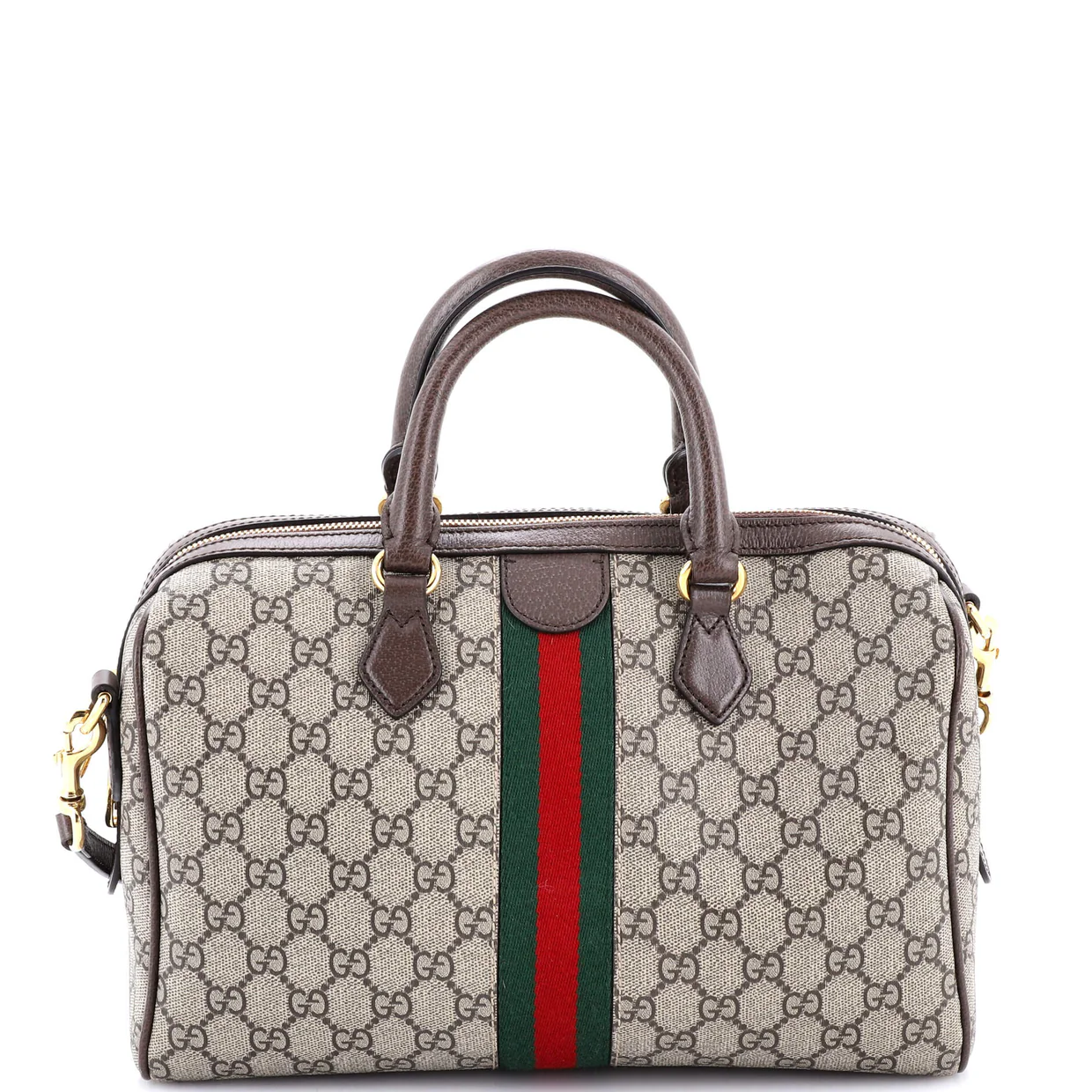 Ophidia Convertible Boston Bag GG Coated Canvas Medium - Deep Luxury