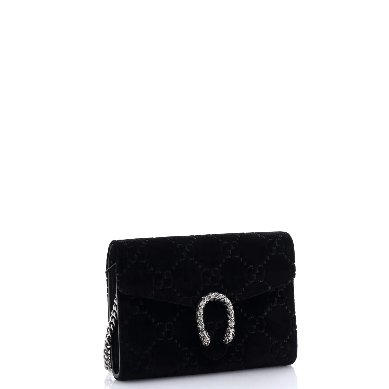 Dionysus Chain Wallet GG Velvet Small - Deep Luxury