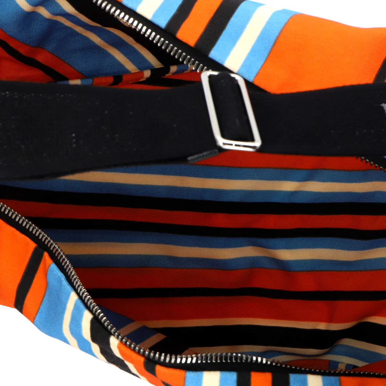 Triangle Logo Zip Crossbody Bag Printed Canvas Large - Deep Luxury