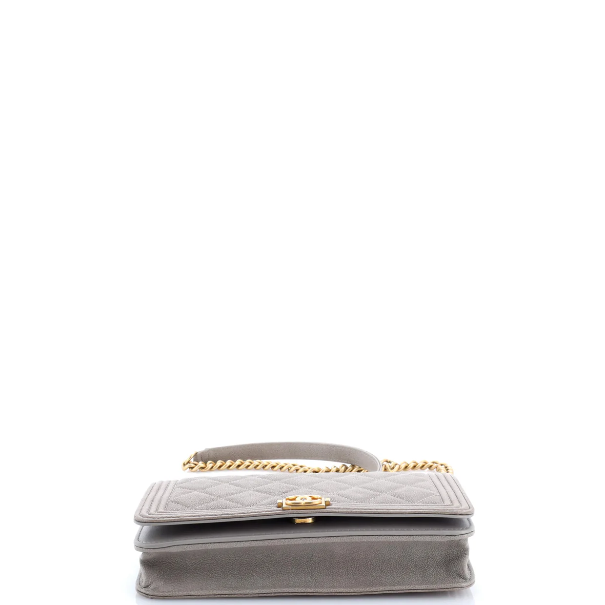 Boy Wallet on Chain Quilted Caviar - Deep Luxury