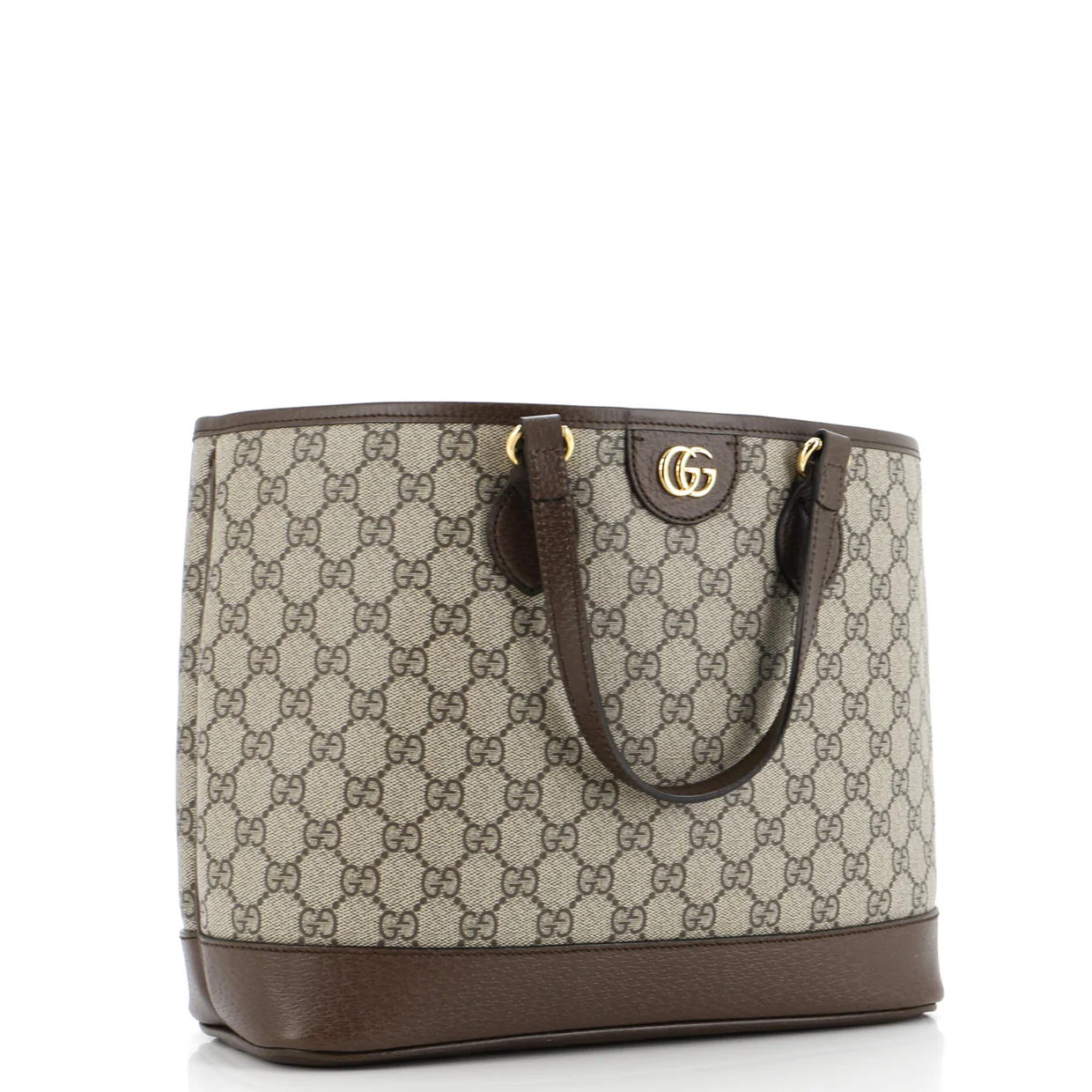 Ophidia Top Handle Shopping Tote GG Coated Canvas and Leather Small - Deep Luxury