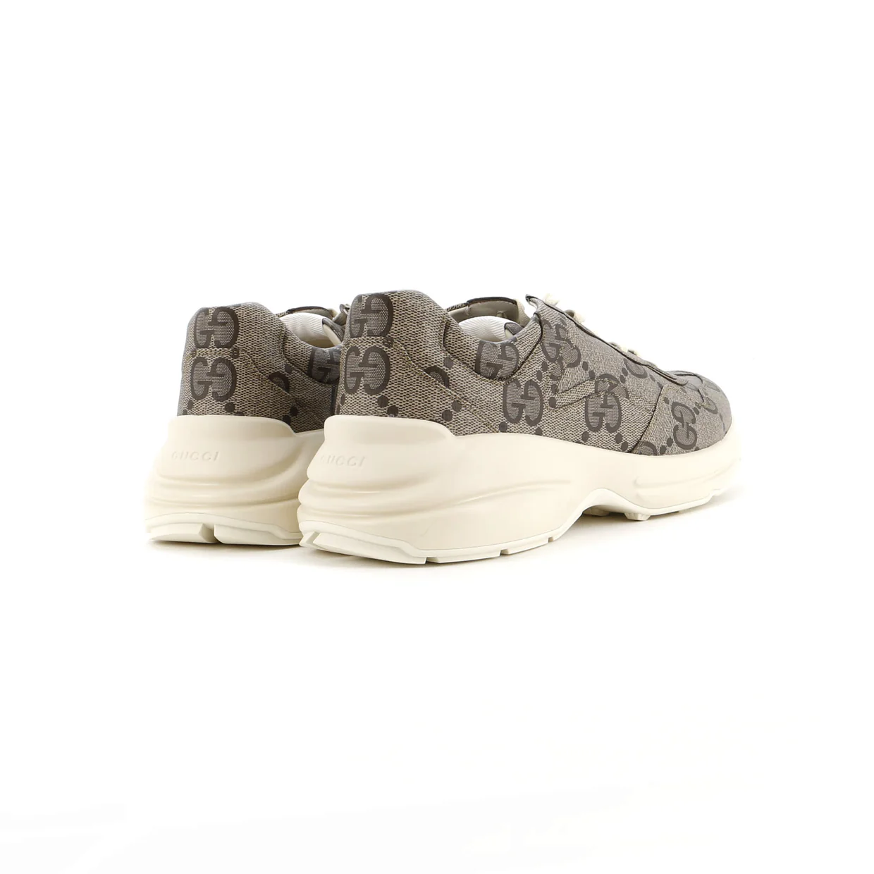 Rhyton Sneakers Jumbo GG Coated Canvas - Deep Luxury