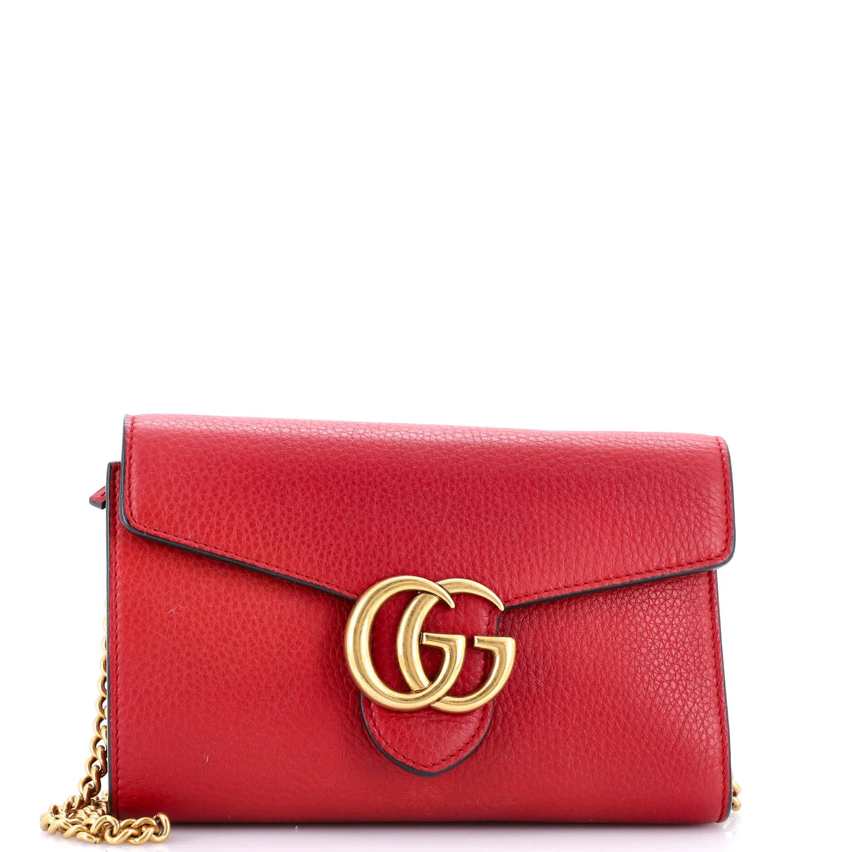 GG Marmont Chain Wallet Leather Mini - Deep Luxury