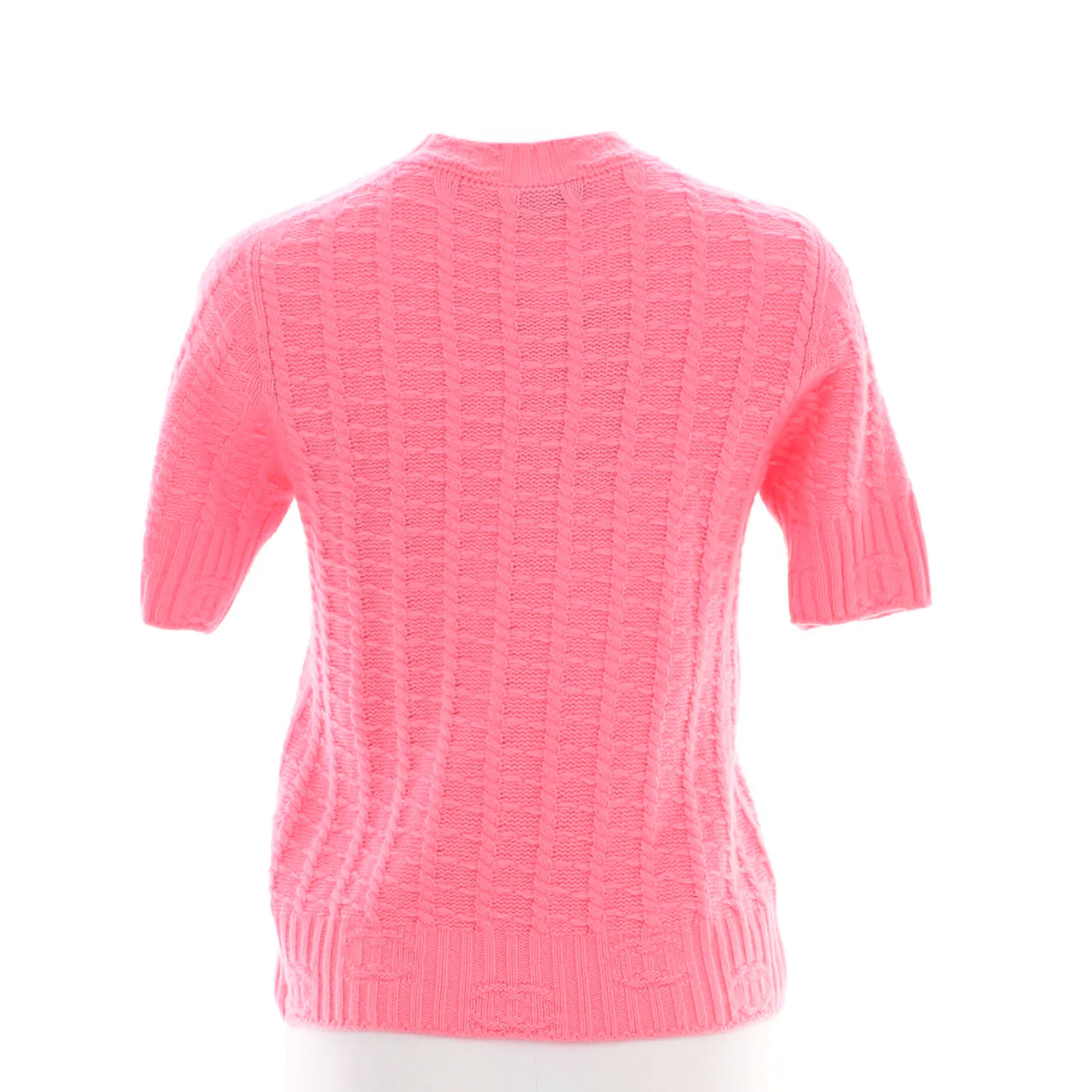 Women's CC Knit Short Sleeve Sweater Cashmere and Wool Blend - Deep Luxury
