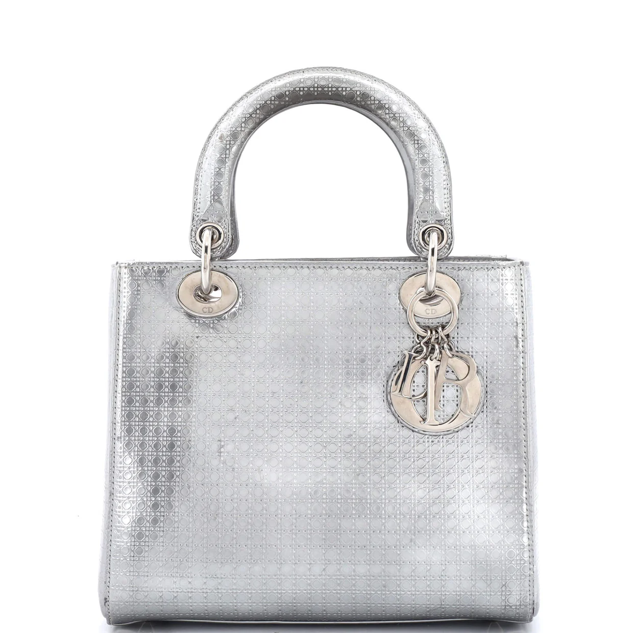 Lady Dior Bag Micro Cannage Metallic Calfskin Medium - Deep Luxury