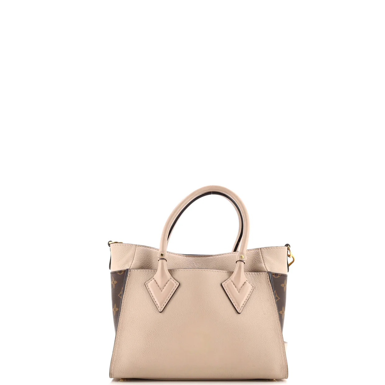 On My Side Tote Leather with Monogram Canvas PM - Deep Luxury