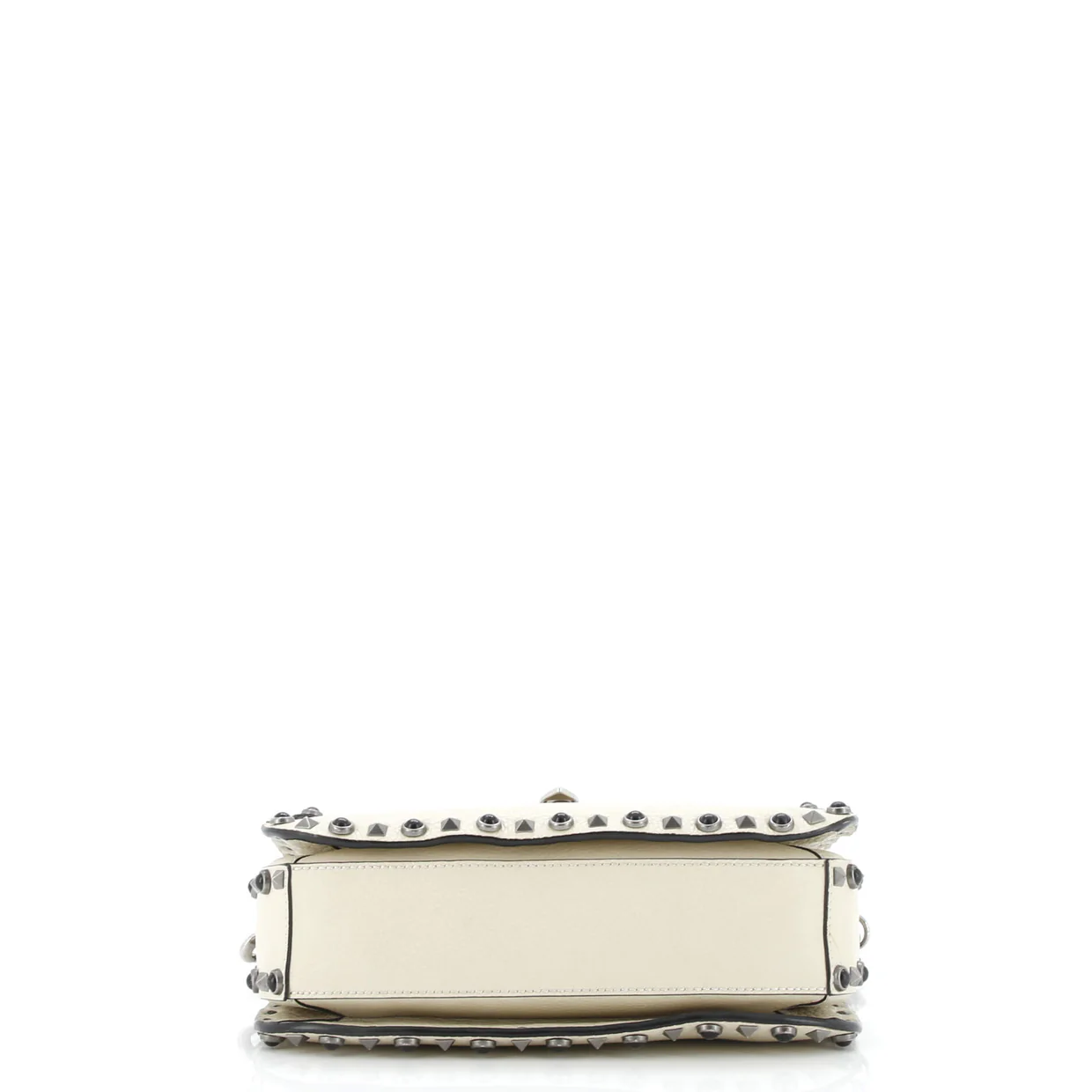 Rolling Rockstud Crossbody Bag Leather with Cabochons Medium - Deep Luxury