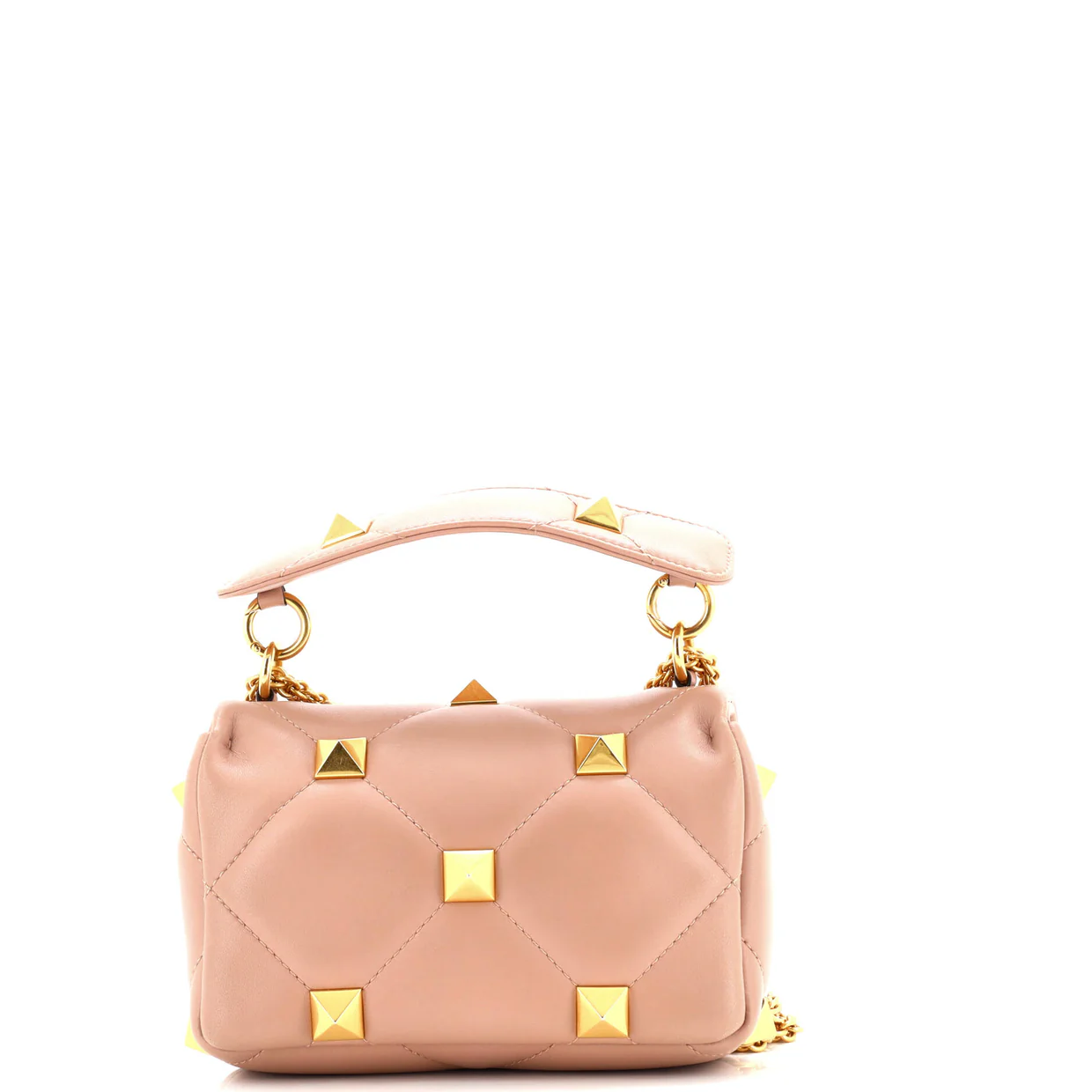 Roman Stud Flap Bag Quilted Leather Small - Deep Luxury