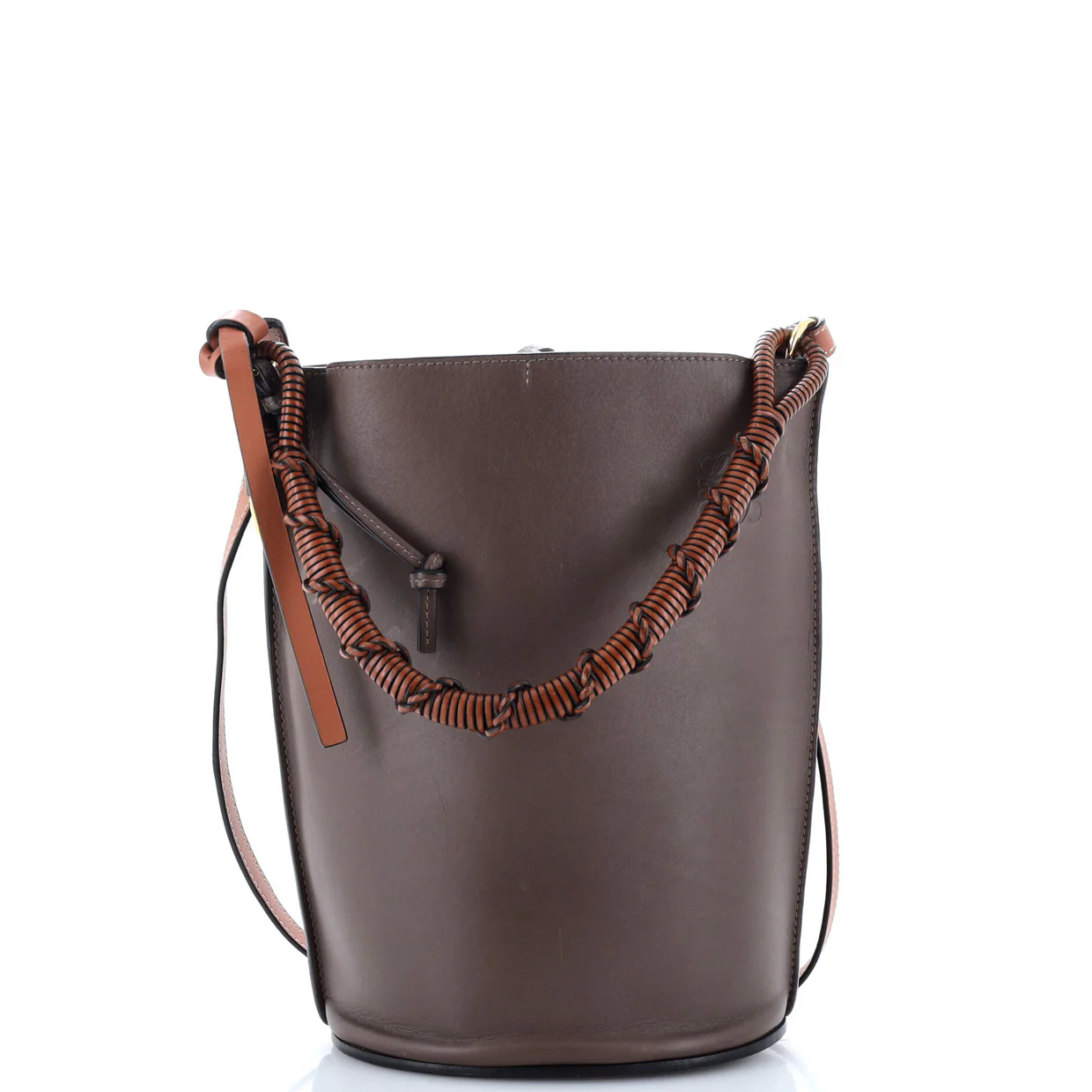 Gate Top Handle Bucket Bag Leather Medium - Deep Luxury
