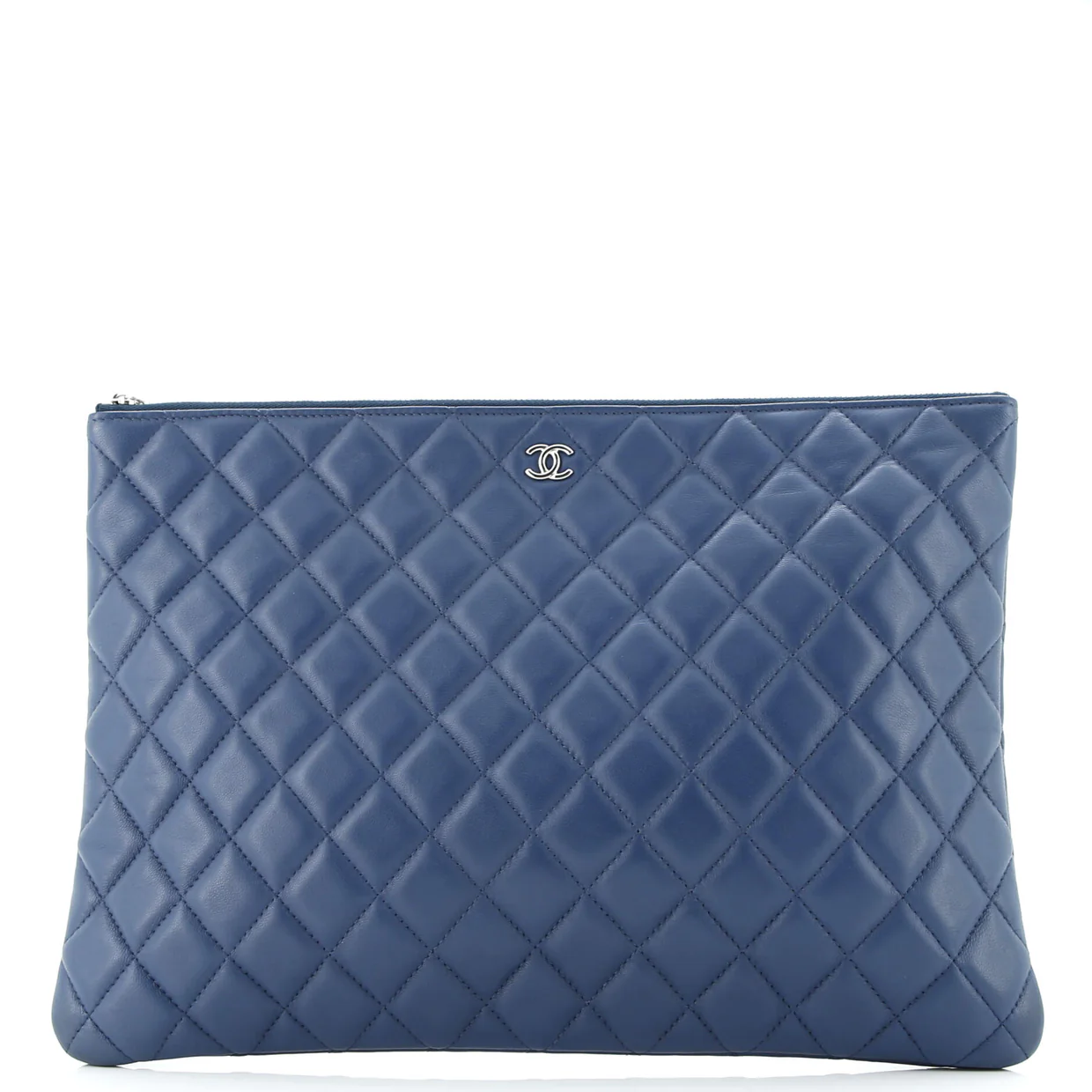 O Case Clutch Quilted Lambskin Large - Deep Luxury