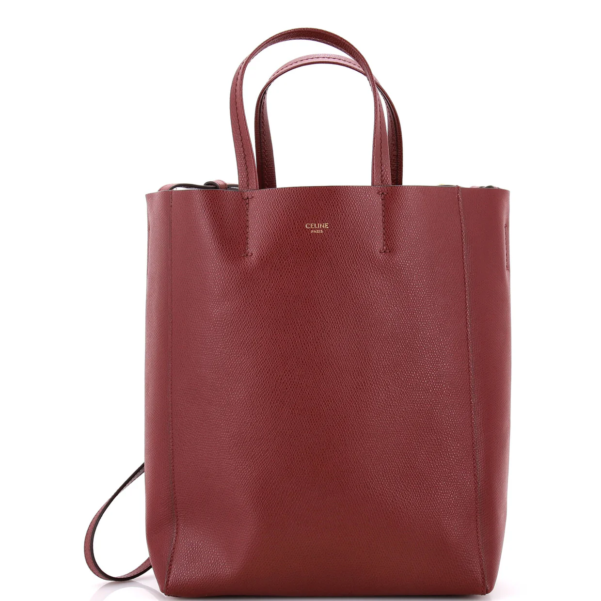 Vertical Cabas Tote Grained Calfskin Small - Deep Luxury
