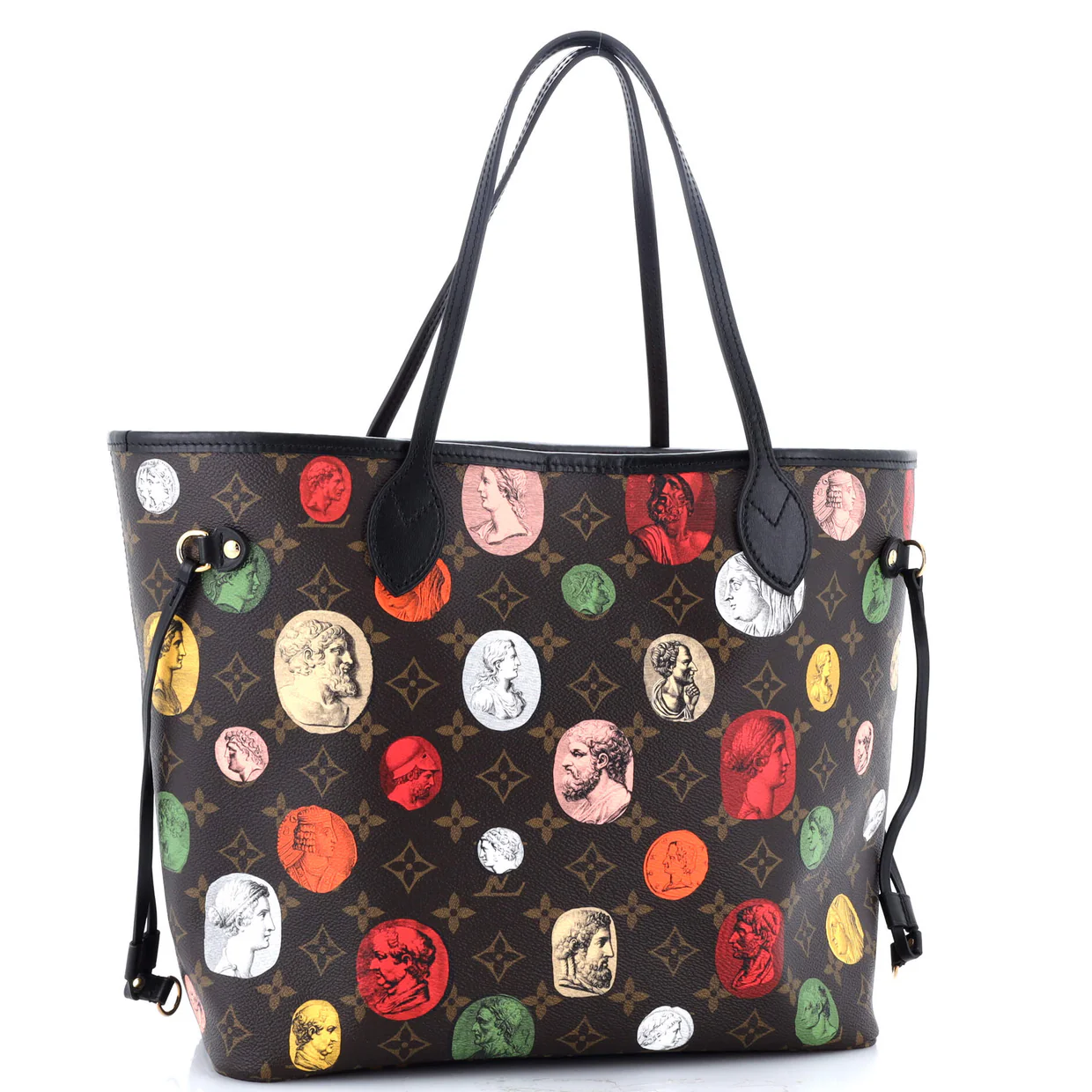 Neverfull NM Tote Limited Edition Fornasetti Cameo Monogram Canvas MM - Deep Luxury