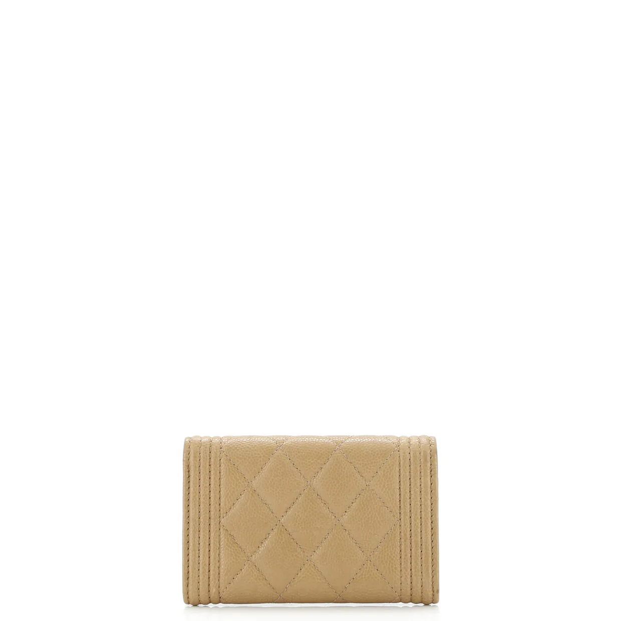 Boy Flap Card Case Quilted Caviar - Deep Luxury