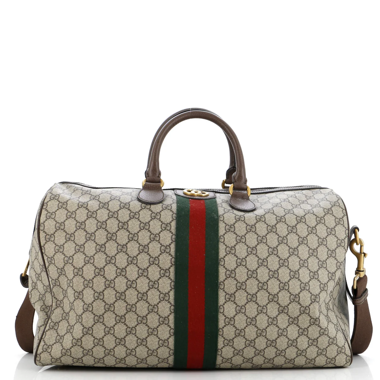 Ophidia Carry On Duffle Bag GG Coated Canvas Medium - Deep Luxury