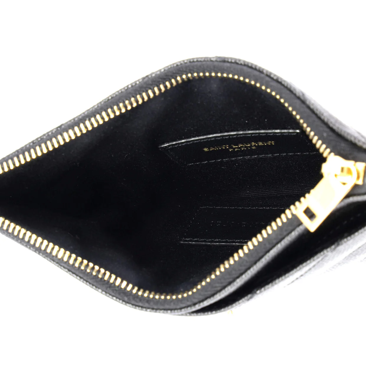 Classic Monogram Zip Bill Pouch Matelasse Chevron Leather Medium - Deep Luxury
